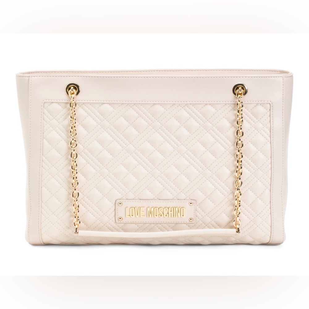 Love Moschino Beige Quilted Shoulder Bag NWT